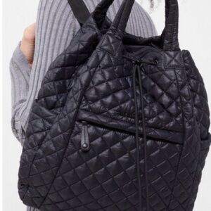 MZ Wallace Black Quilted Metro Convertible Backpack $275